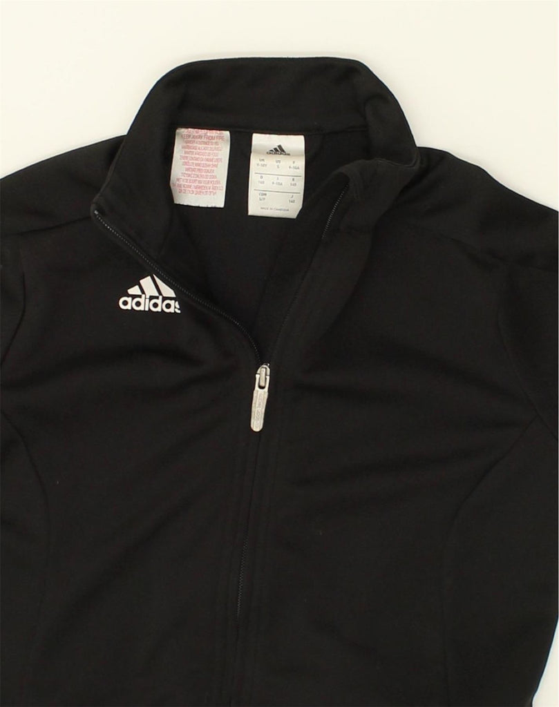 ADIDAS Boys Tracksuit Top Jacket 9-10 Years Black Polyester | Vintage Adidas | Thrift | Second-Hand Adidas | Used Clothing | Messina Hembry 