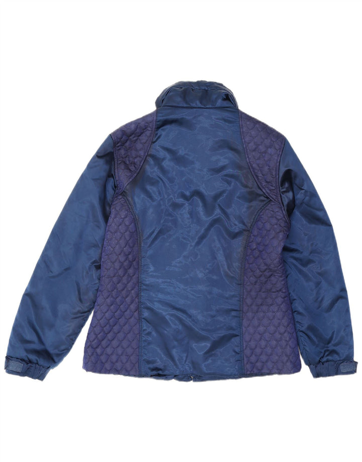 Belfe & Belfe Womens Quilted Jacket UK 14 Medium Navy Blue Polyester