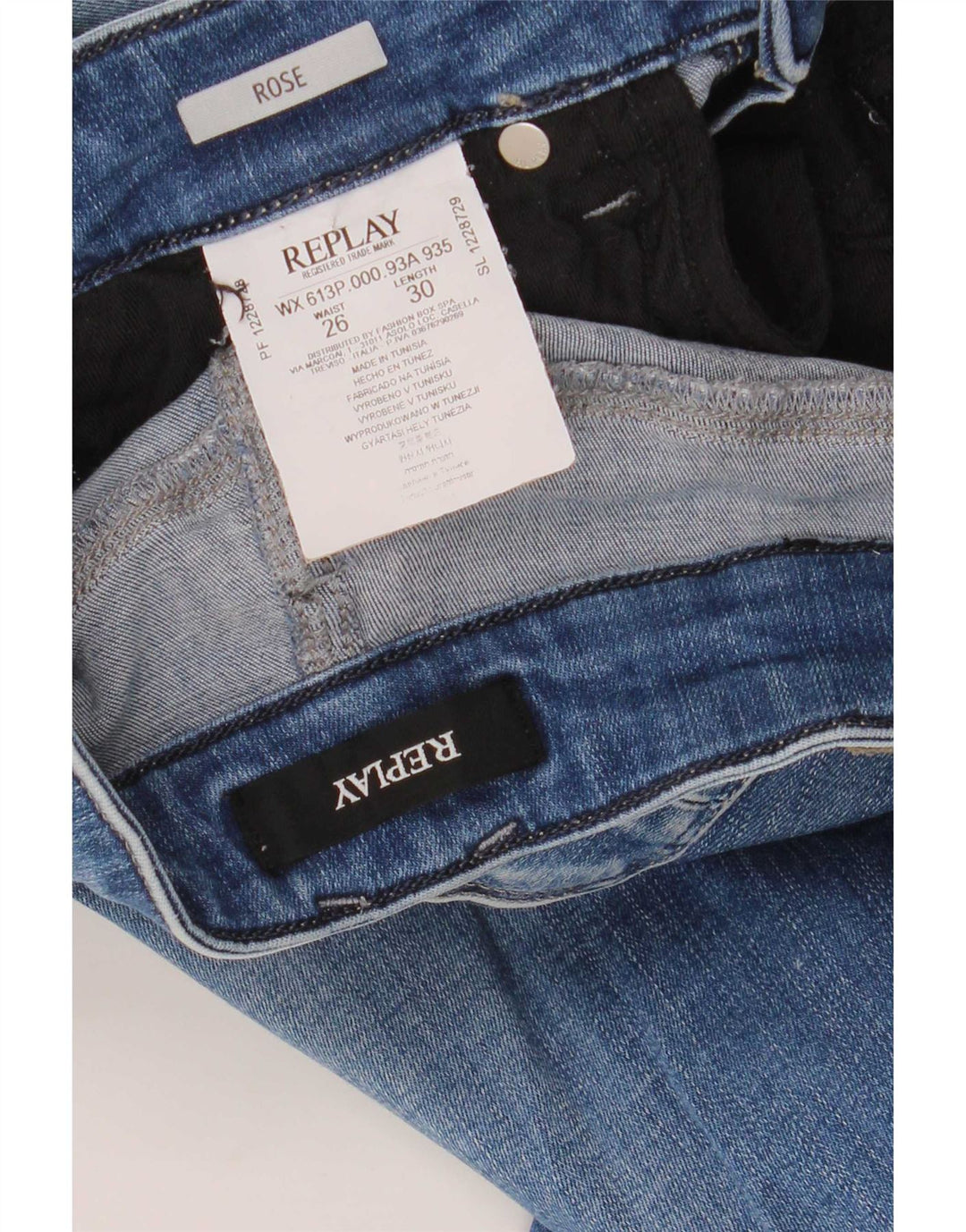 Replay Womens Rose Skinny Jeans W26 L30 Blue