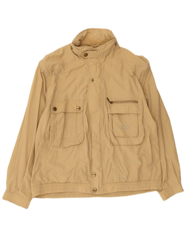 Camel Mens Hooded Utility Jacket EU 58 2XL Beige Cotton