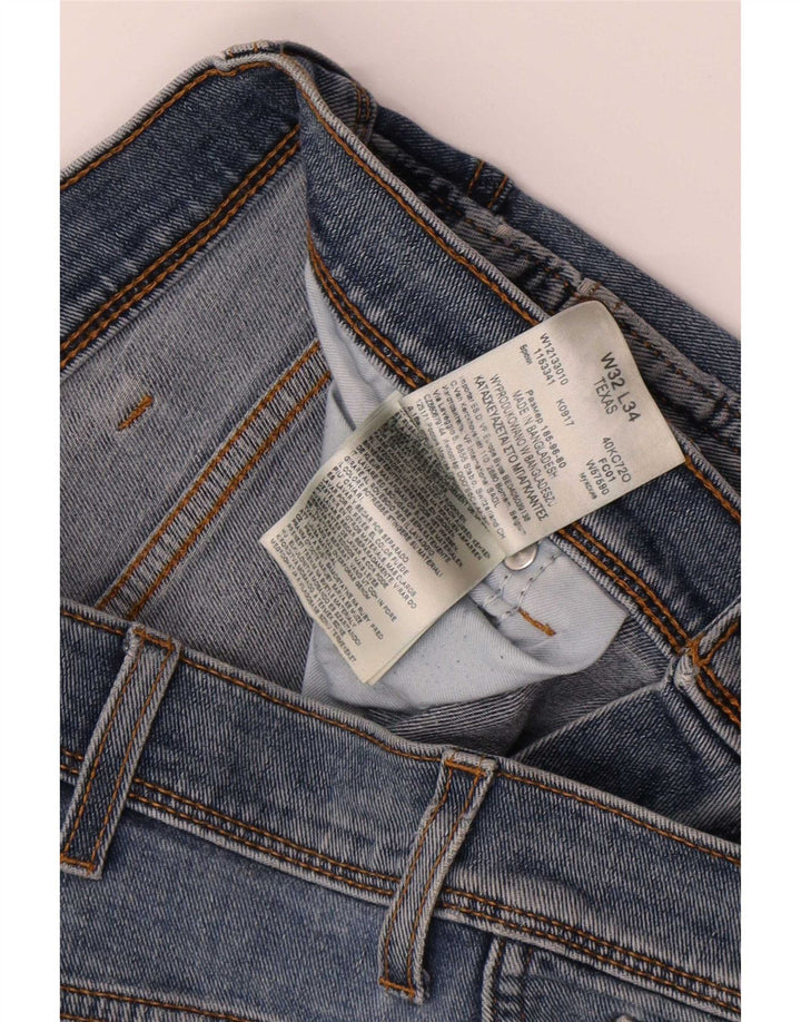 Wrangler Mens Texas Straight Jeans W32 L34 Blue Cotton