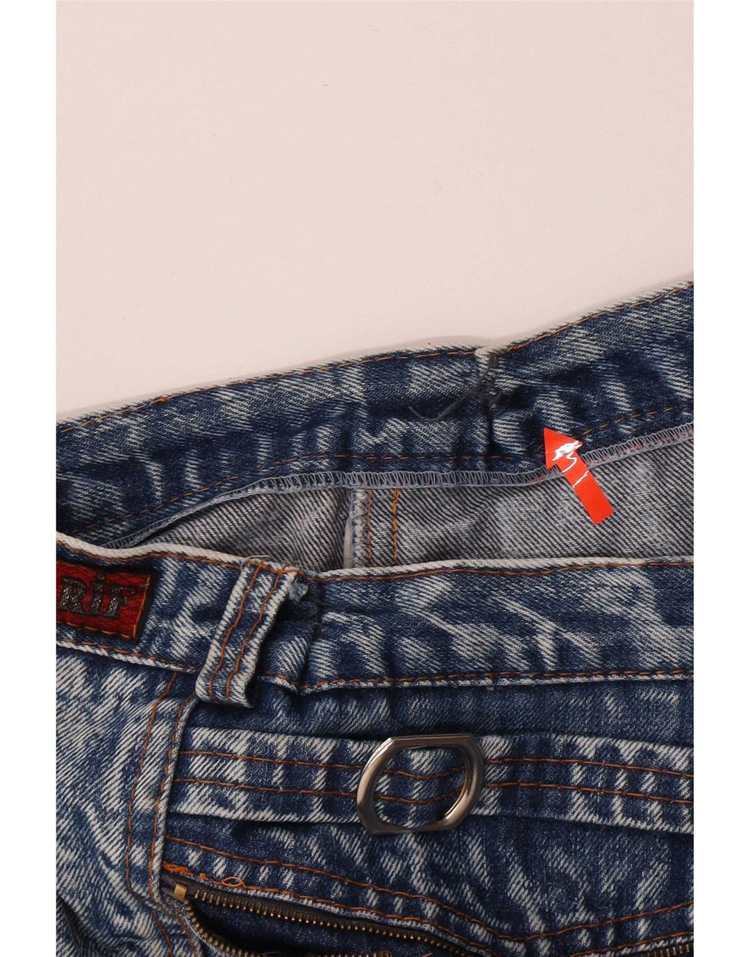 Vintage Womens Denim Skirt W36 XL Blue Cotton