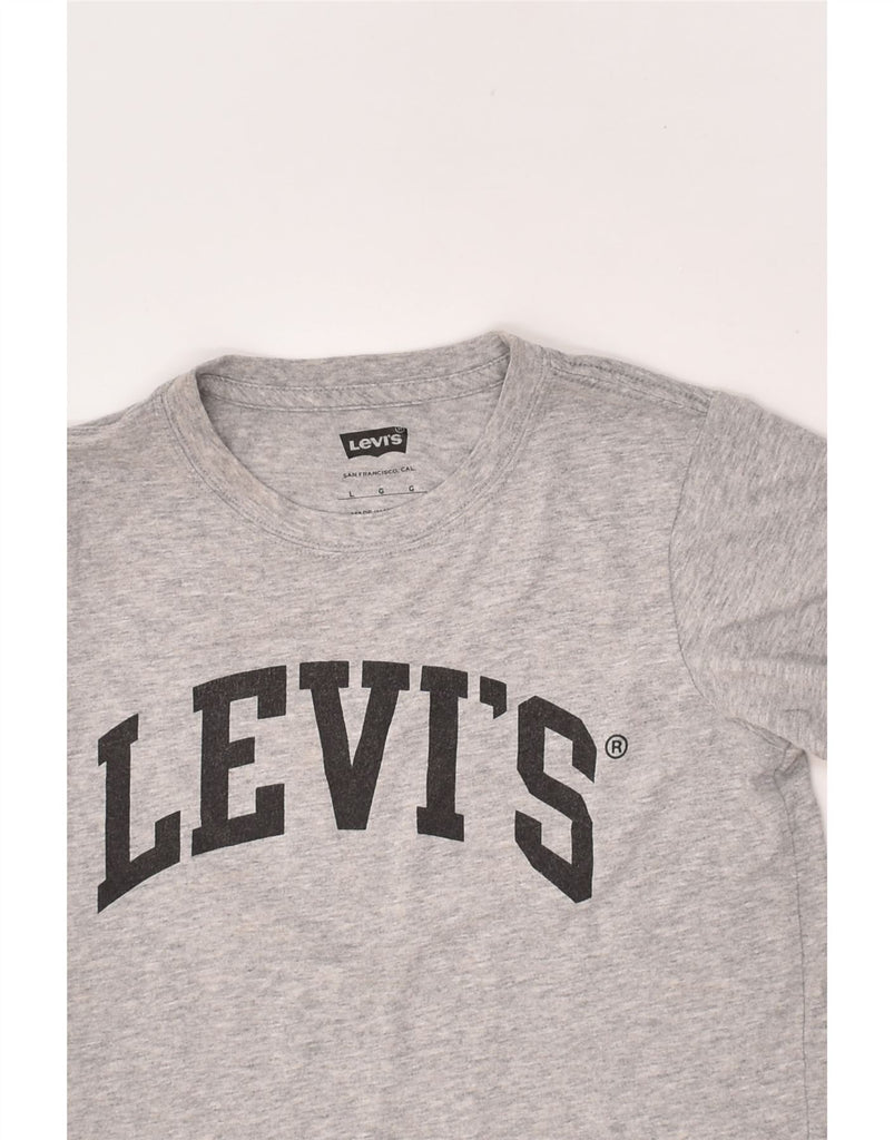 LEVI'S Boys Graphic T-Shirt Top 9-10 Years Large Grey Cotton | Vintage Levi's | Thrift | Second-Hand Levi's | Used Clothing | Messina Hembry 