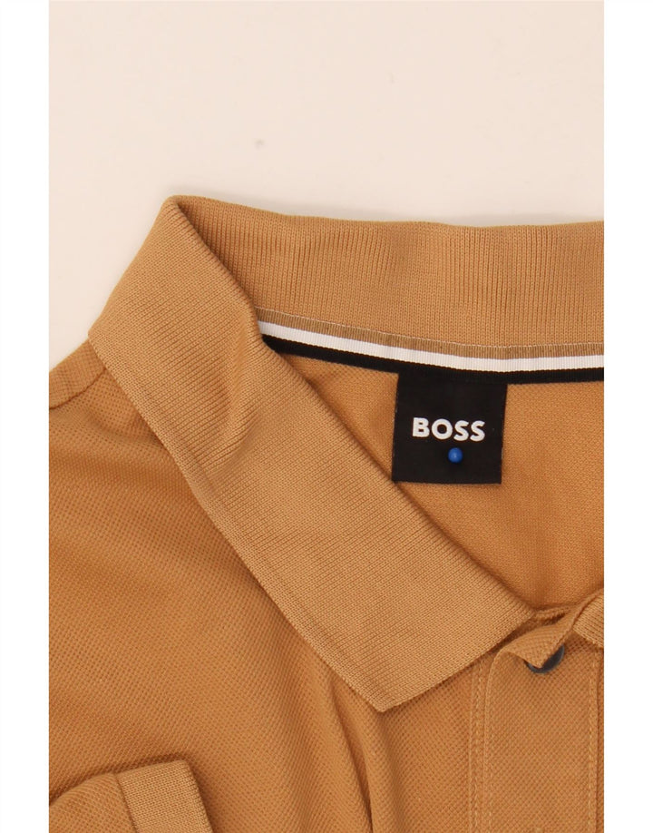 Hugo Boss Mens Polo Shirt Large Multicoloured Colourblock Cotton