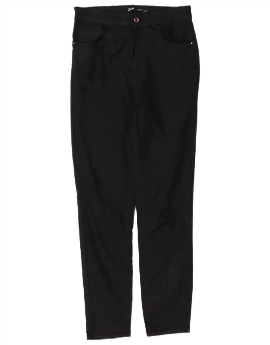 Zara Womens Slim Casual Trousers EU 40 Medium W30 L26 Black
