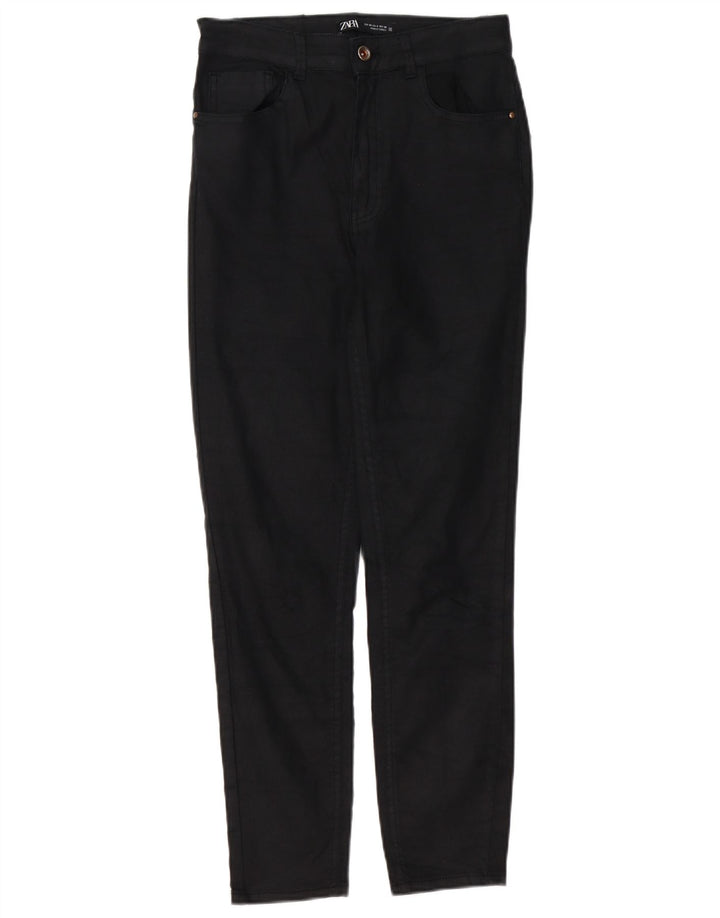 Zara Womens Slim Casual Trousers EU 40 Medium W30 L26 Black