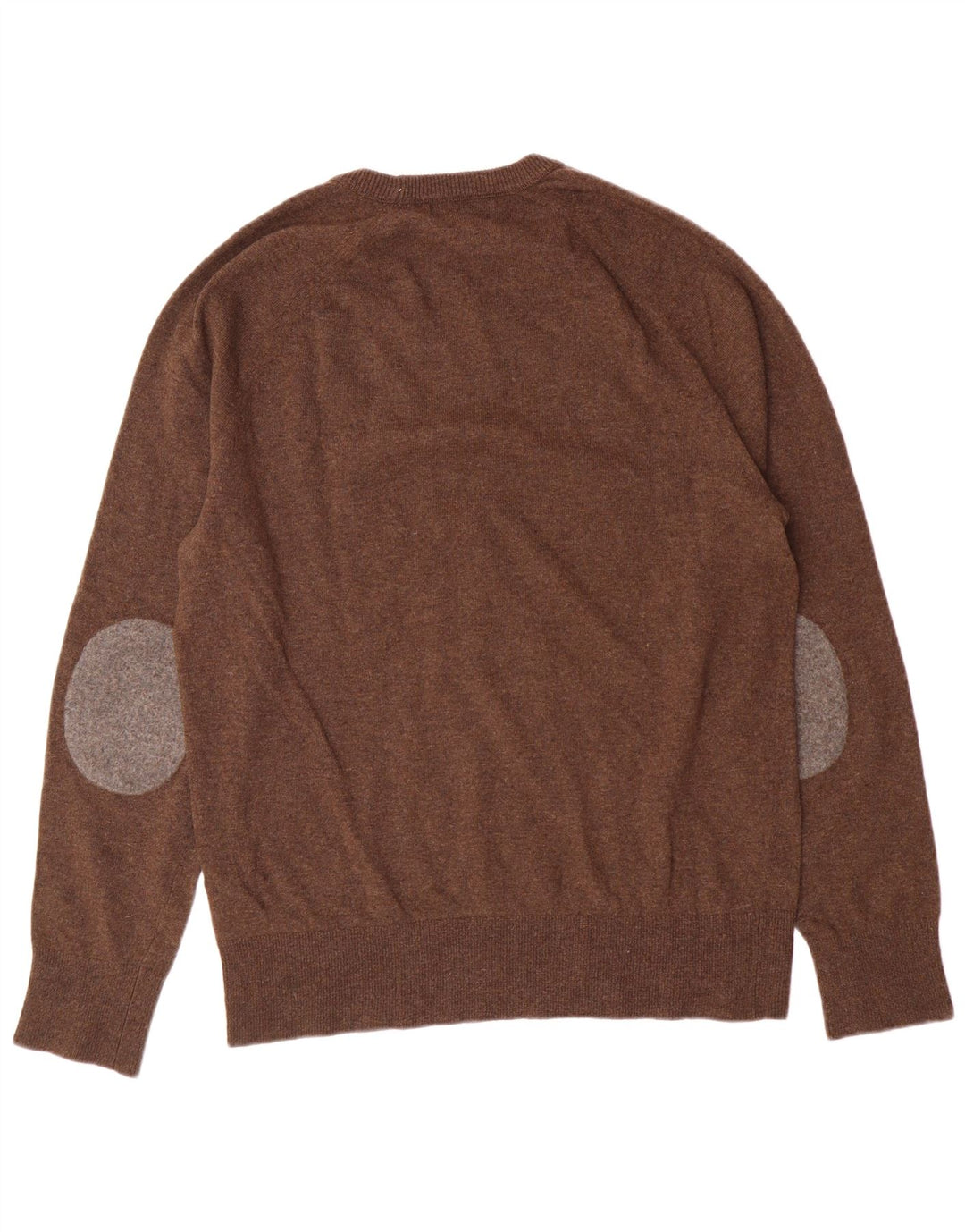 Banana Republic Mens Crew Neck Jumper Sweater Large Brown Wool