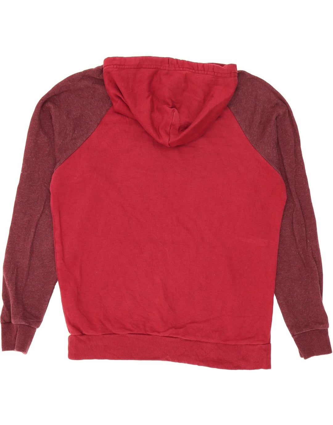UNDER ARMOUR Mens Hoodie Jumper Medium Red Colourblock Cotton Vintage Under Armour and Second-Hand Under Armour from Messina Hembry 