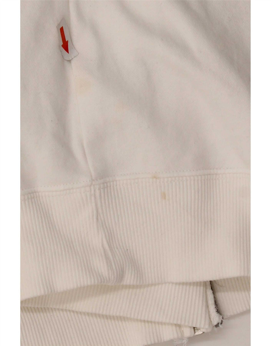 Nike Womens Graphic Tracksuit Top Jacket UK 14 Medium White Cotton