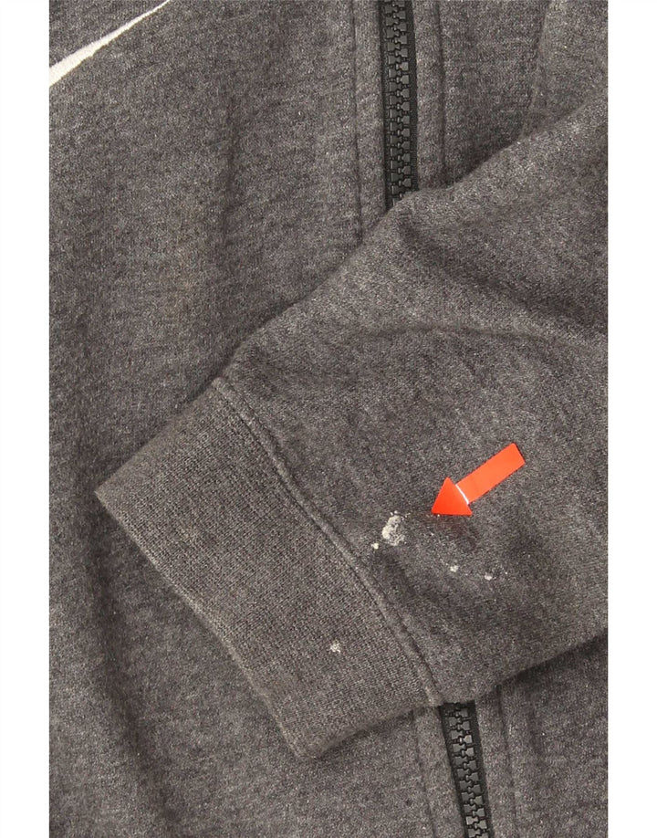 Nike Mens Zip Hoodie Sweater Small Grey Cotton