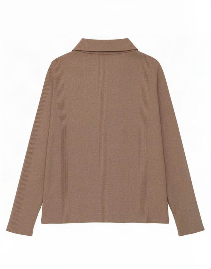 Marks & Spencer Womens Regular Blouse Top UK 14 Medium Beige Cotton