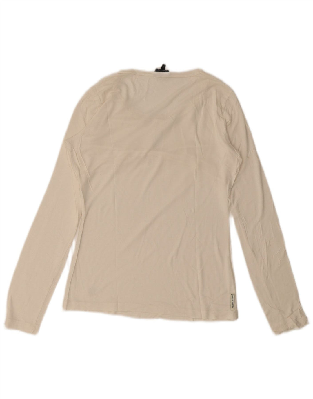Armani Jeans Womens Top Long Sleeve IT 42 Medium White