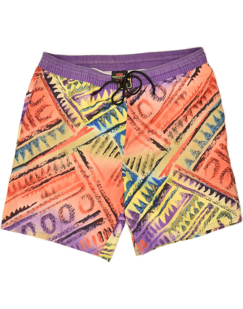 SANTO STEFANO Mens Swimming Shorts IT 48 Medium Multicoloured Polyester | Vintage Santo Stefano | Thrift | Second-Hand Santo Stefano | Used Clothing | Messina Hembry 