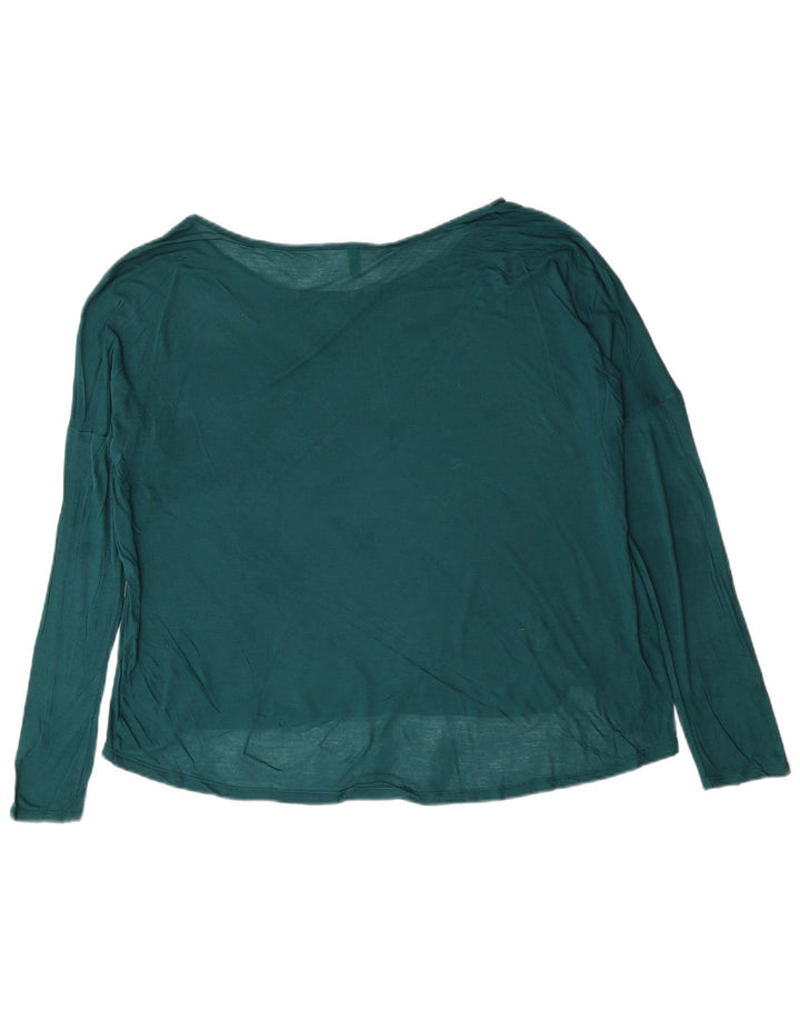 BENETTON Womens See Through Top Long Sleeve UK 18 XL Green