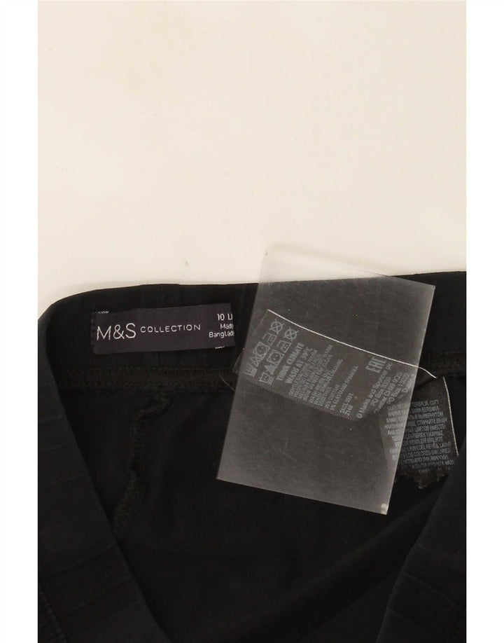 Marks & Spencer Womens Leggings UK 10 Small Black Cotton