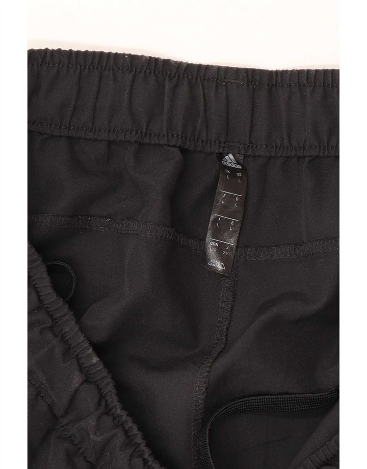Adidas Mens Tracksuit Trousers Large Black Polyester