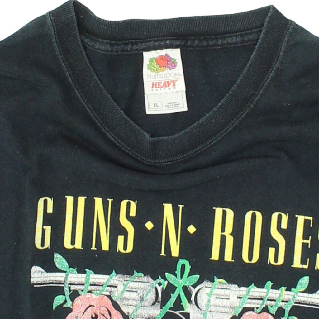 Guns N' Roses Mens Black Tshirt | Vintage American Rock Band Slash Axl Rose VTG | Vintage Messina Hembry | Thrift | Second-Hand Messina Hembry | Used Clothing | Messina Hembry 