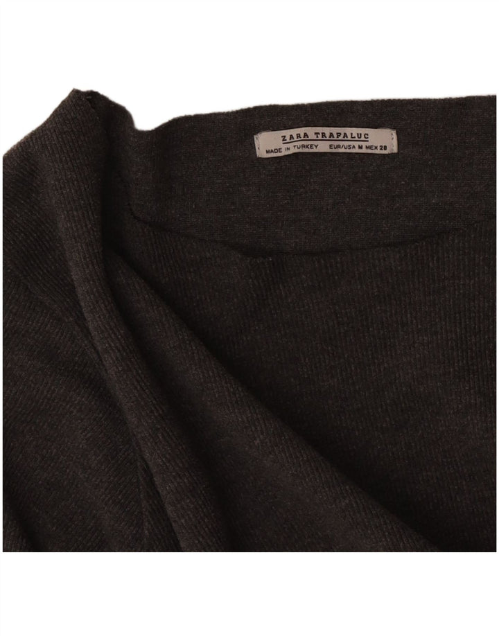 Zara Womens Trafaluc Oversized Top Long Sleeve UK 14 Medium Grey