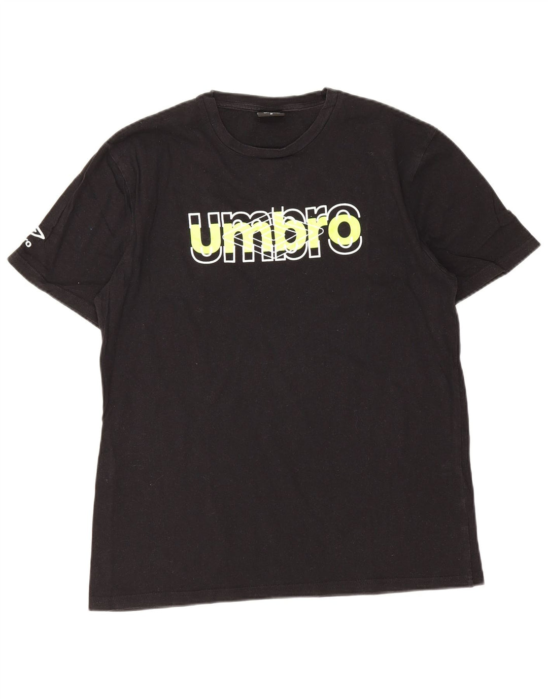 Umbro Mens Graphic T-Shirt Top Medium Black Cotton
