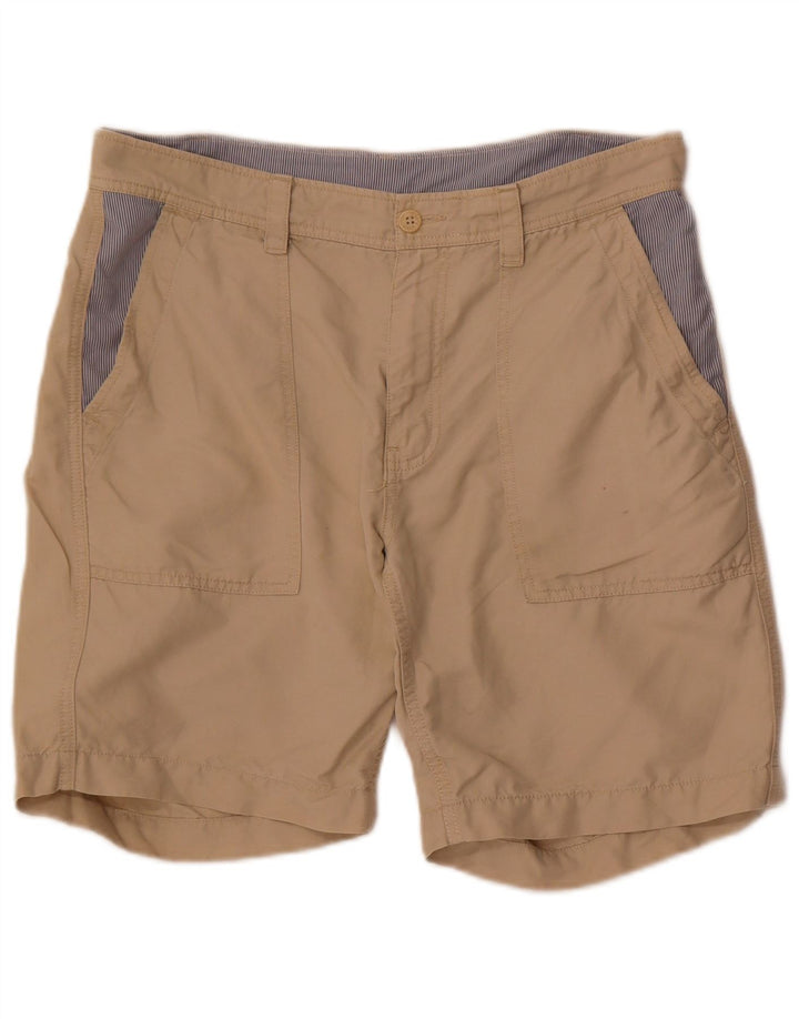 Gant Mens Cargo Shorts W33 Medium Beige Colourblock Linen