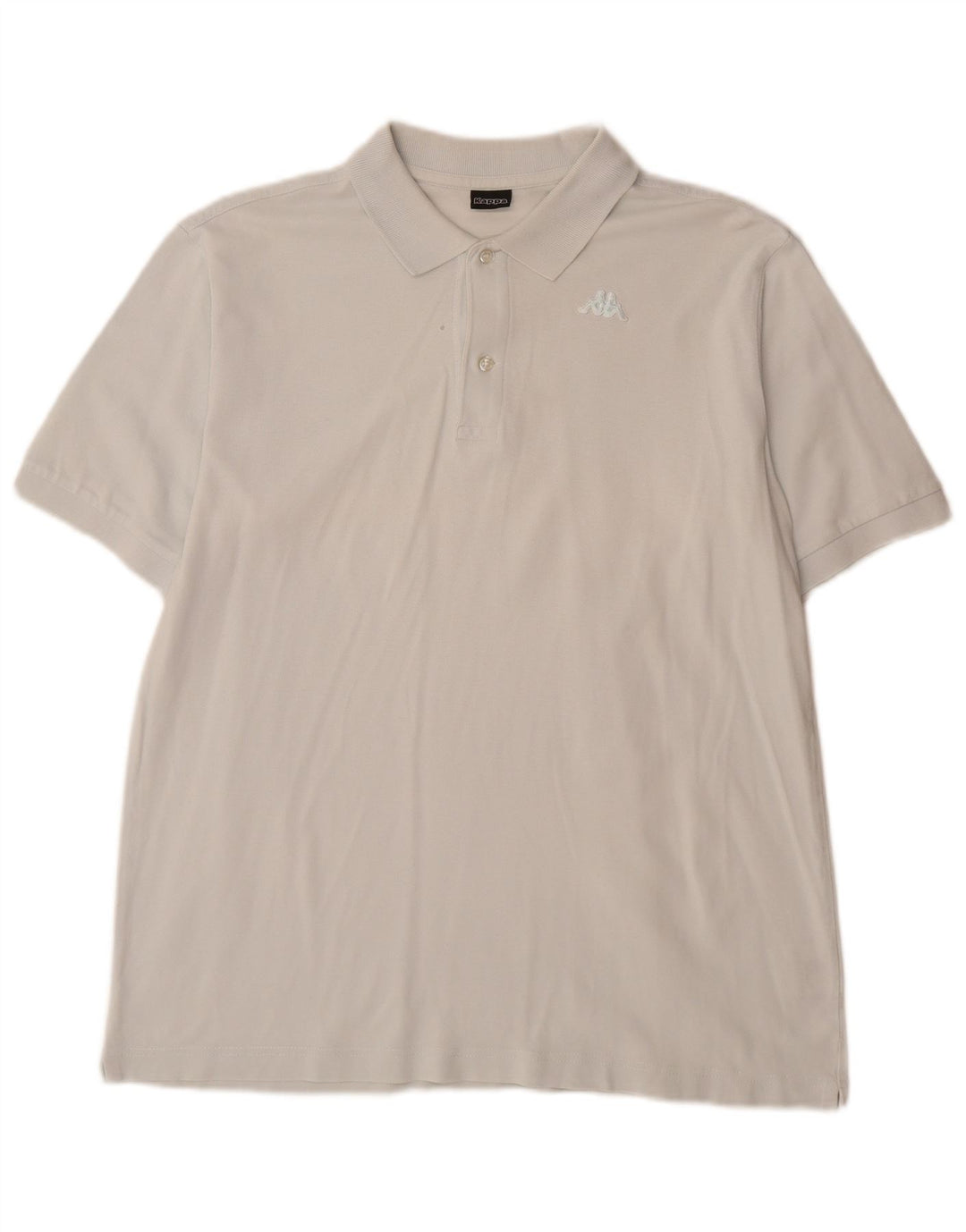 Kappa Mens Polo Shirt Medium White Cotton