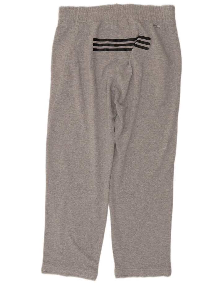 Adidas Mens Climalite Tracksuit Trousers Medium  Grey Cotton
