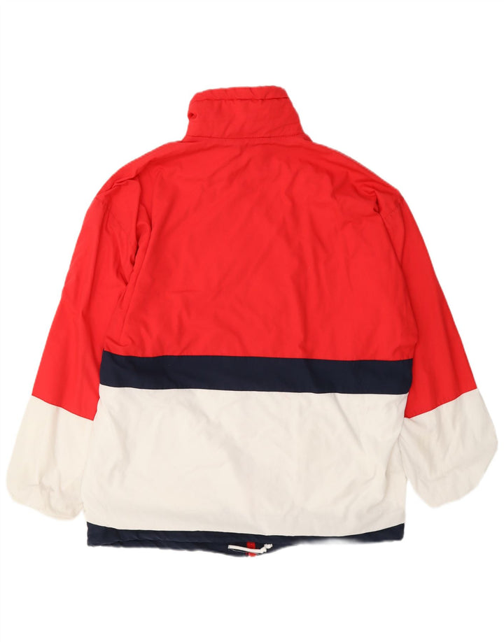 Vintage Mens Tracksuit Top Jacket XL Red Colourblock