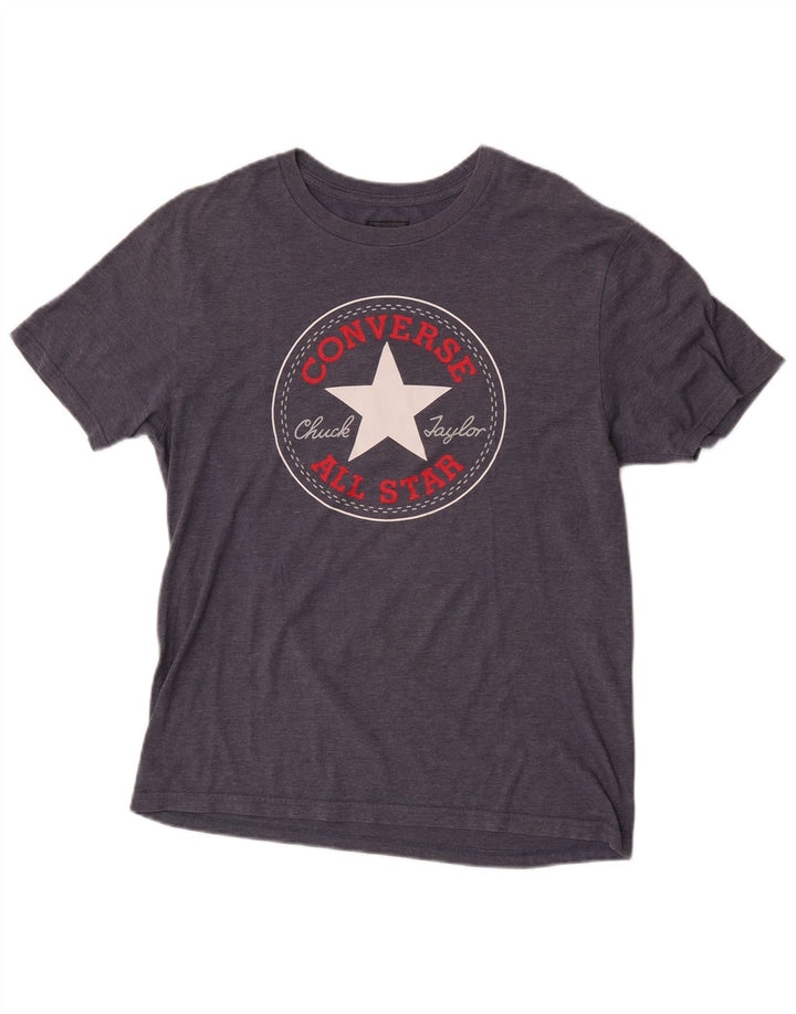 Converse Mens Graphic T-Shirt Top Small Navy Blue