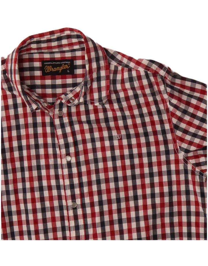 Wrangler Mens Shirt Large Multicoloured Gingham Cotton