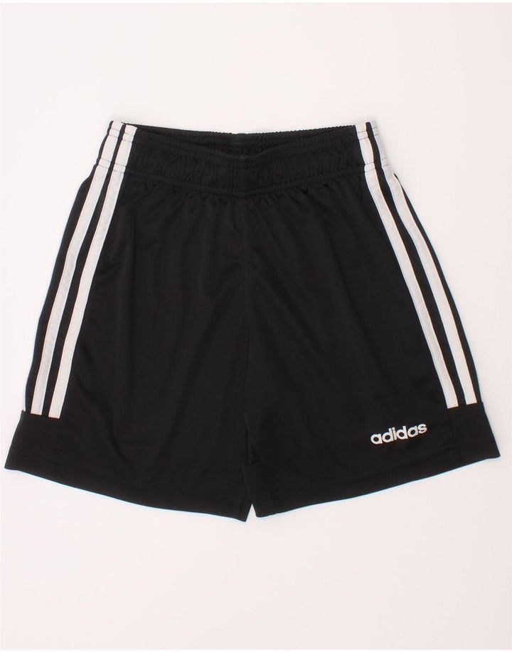 ADIDAS Boys Climalite Sport Shorts 9-10 Years  Black Polyester