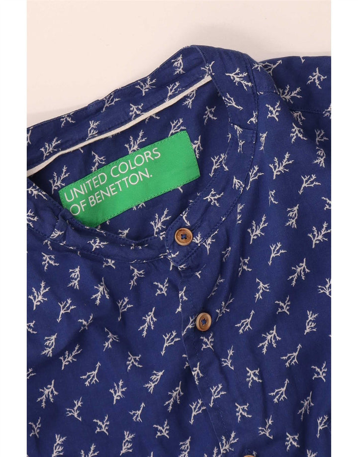 Benetton Mens Shirt XS Blue Floral