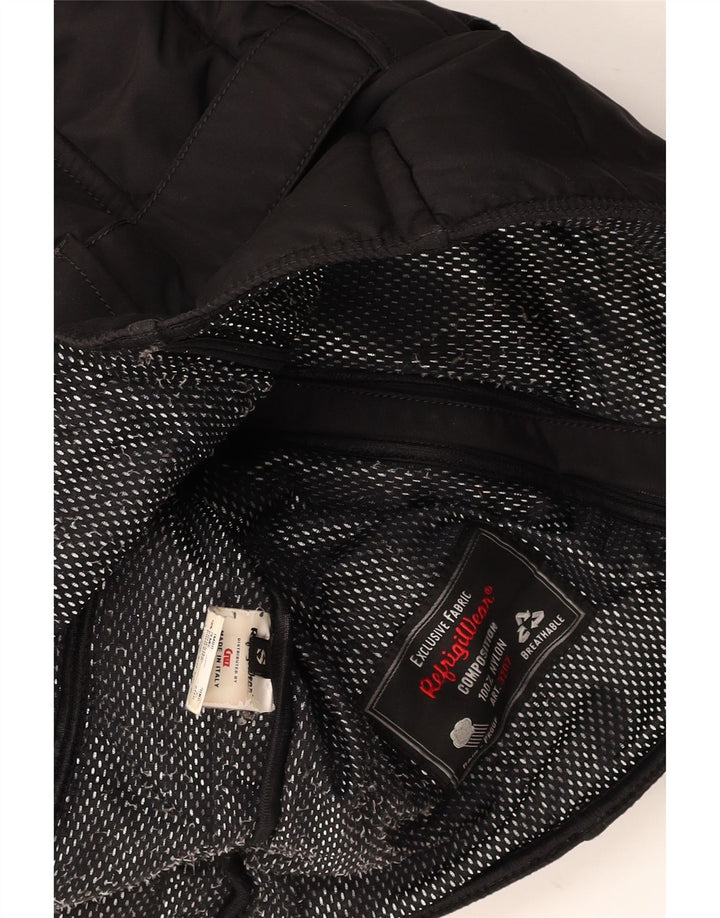 REFRIGIWEAR Womens Crop Padded Jacket UK 10 Small Black Polyamide