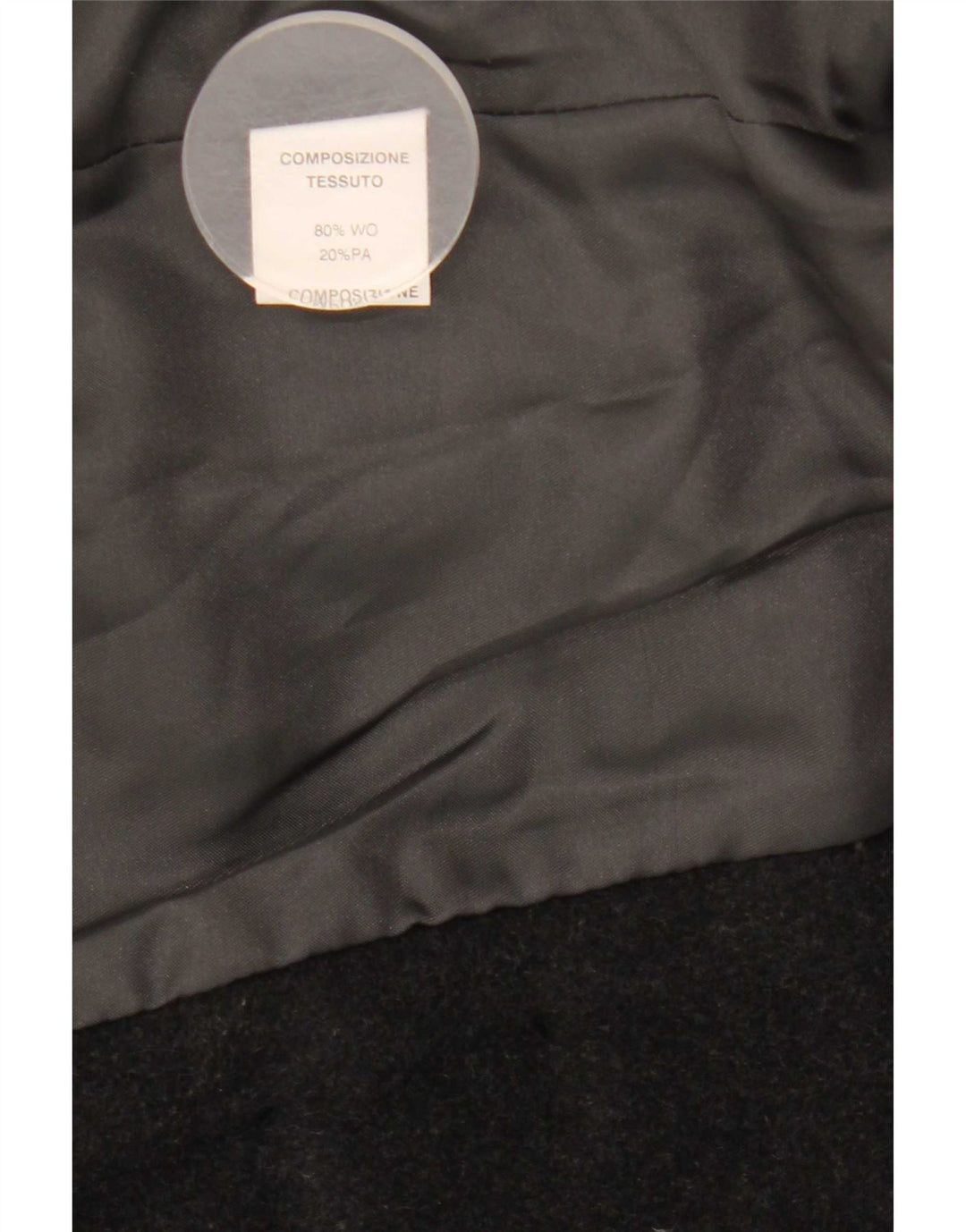 Vintage Womens Double Breasted Coat IT 42 Medium Grey Wool