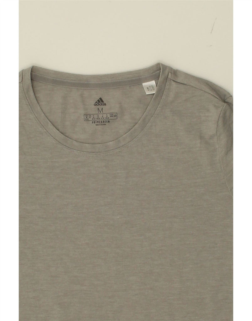 ADIDAS Womens Aeroready T-Shirt Top UK 12/14 Medium Grey Vintage Adidas and Second-Hand Adidas from Messina Hembry 