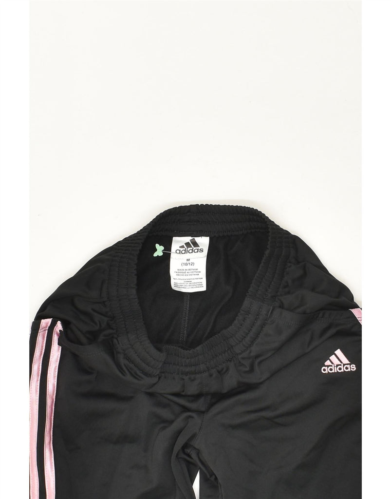 ADIDAS Girls Tracksuit Trousers 10-11 Years Medium Black Polyester | Vintage Adidas | Thrift | Second-Hand Adidas | Used Clothing | Messina Hembry 