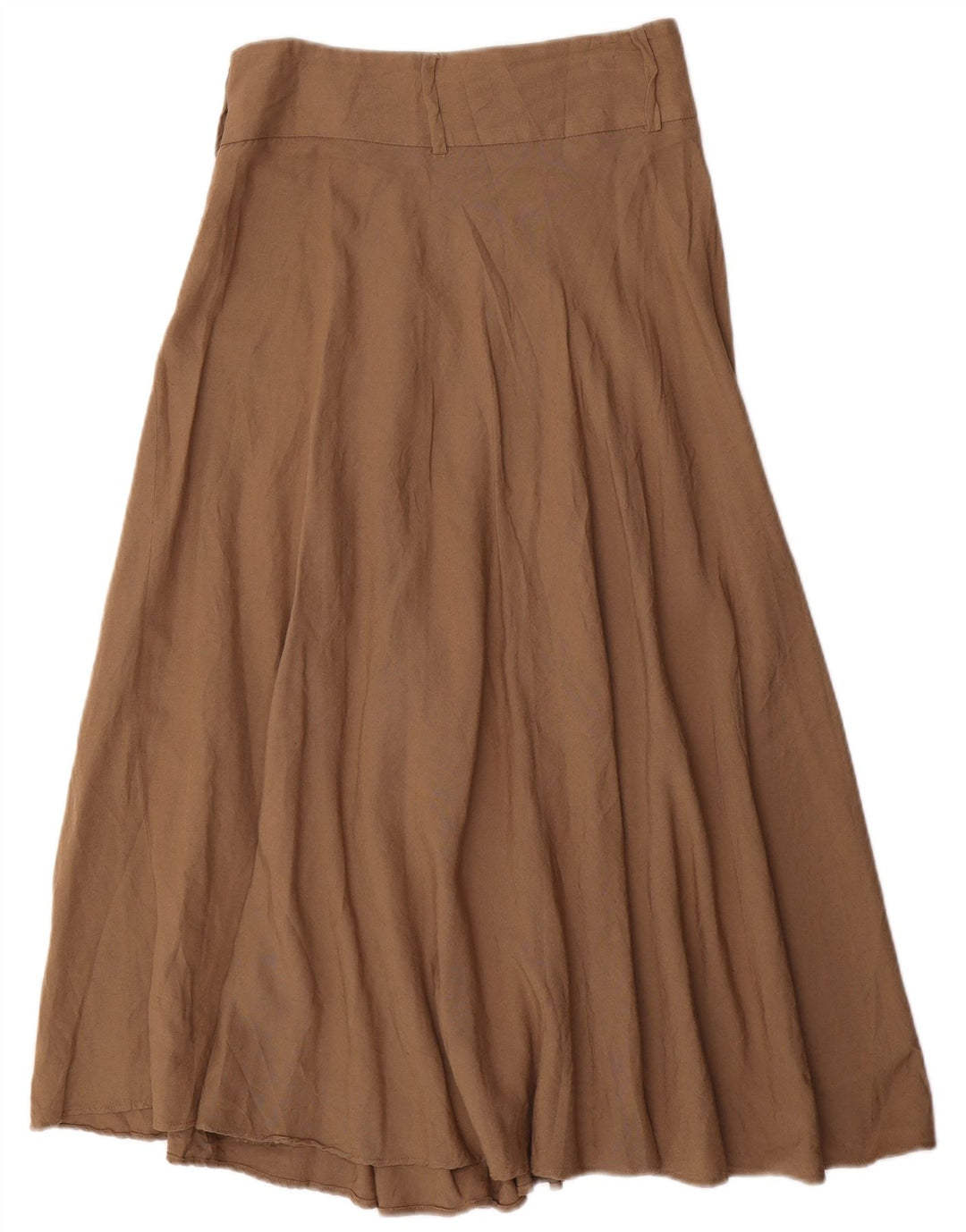 Zara Womens Midi Skirt Medium W28 Brown Linen