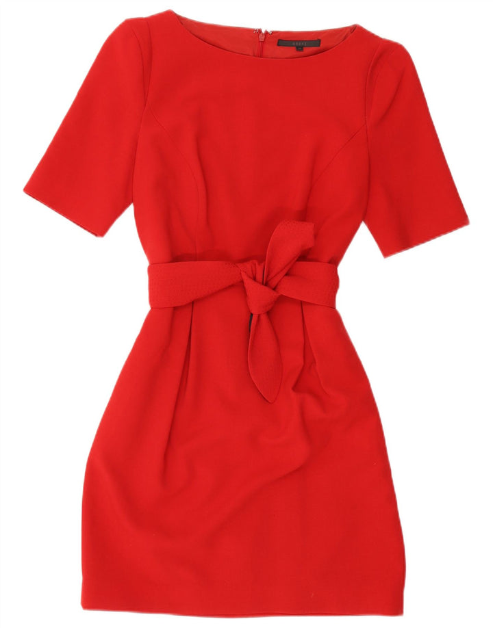 Coast Womens A-Line Dress UK 12 Medium Red Polyester