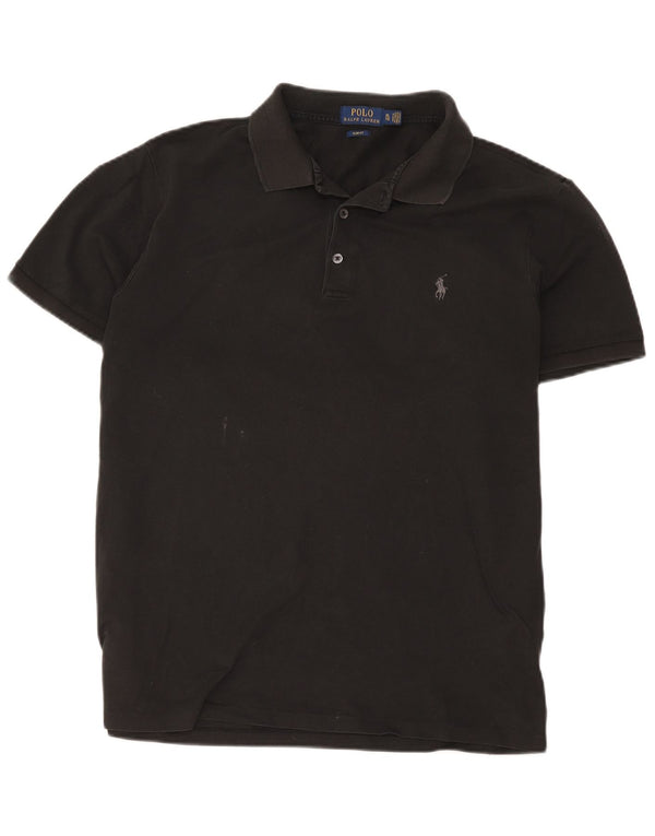 Polo Ralph Lauren Mens Slim Fit Polo Shirt XL Black Cotton