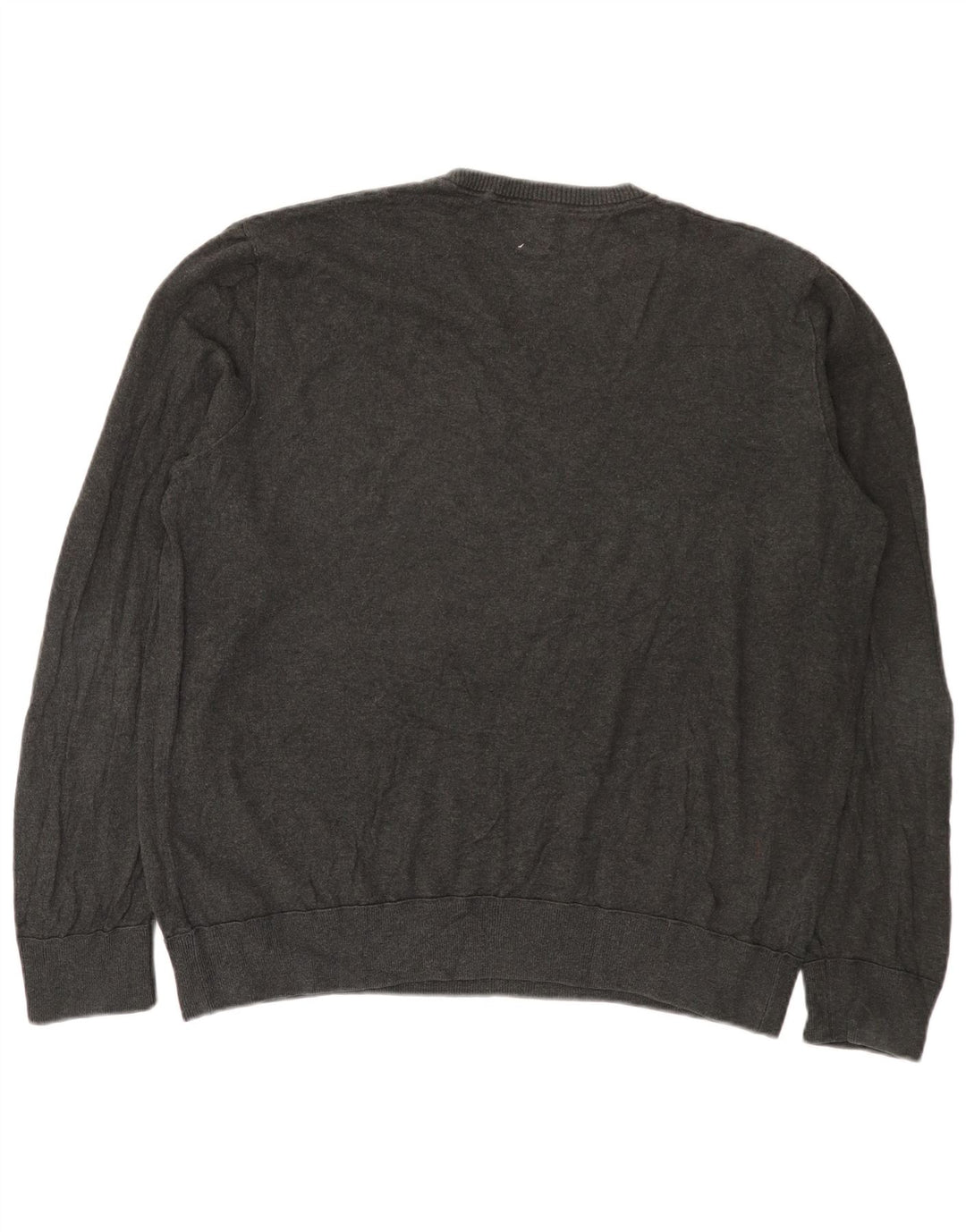 Gap Mens V-Neck Jumper Sweater XL Grey Cotton
