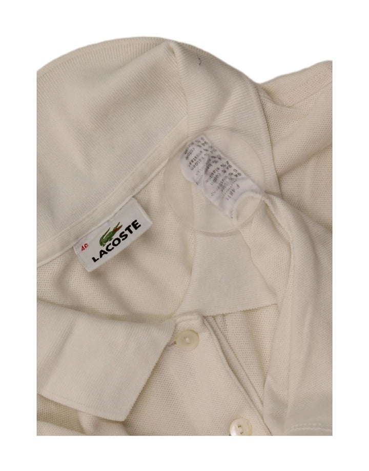 Lacoste Womens Polo Shirt Size 46 XL White Cotton