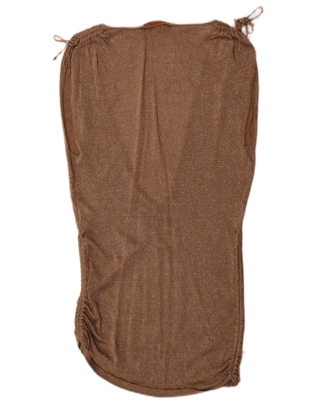 Zara Womens Sleeveless Shift Dress UK 12 Medium Beige Nylon
