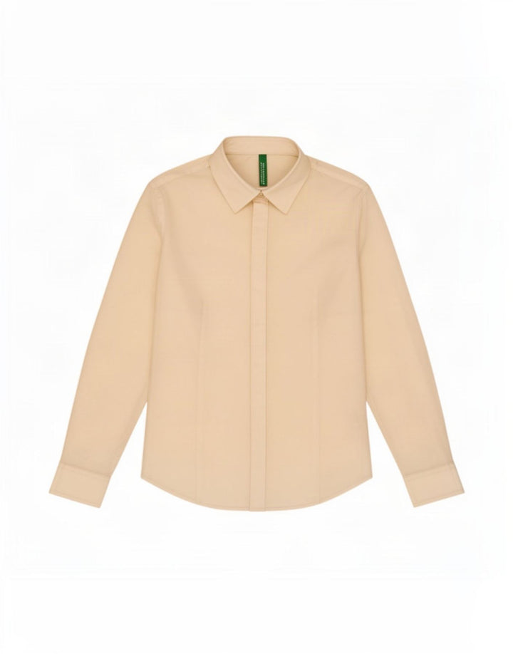 Benetton Womens Shirt UK 10 Small White Cotton