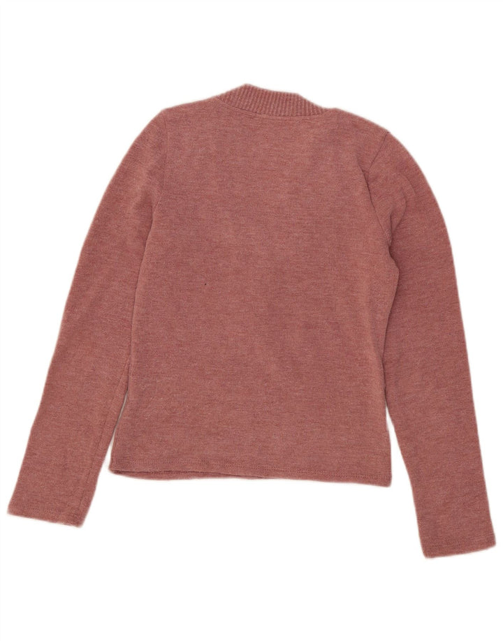 Zara Womens V-Neck Jumper Sweater UK 10 Small Pink