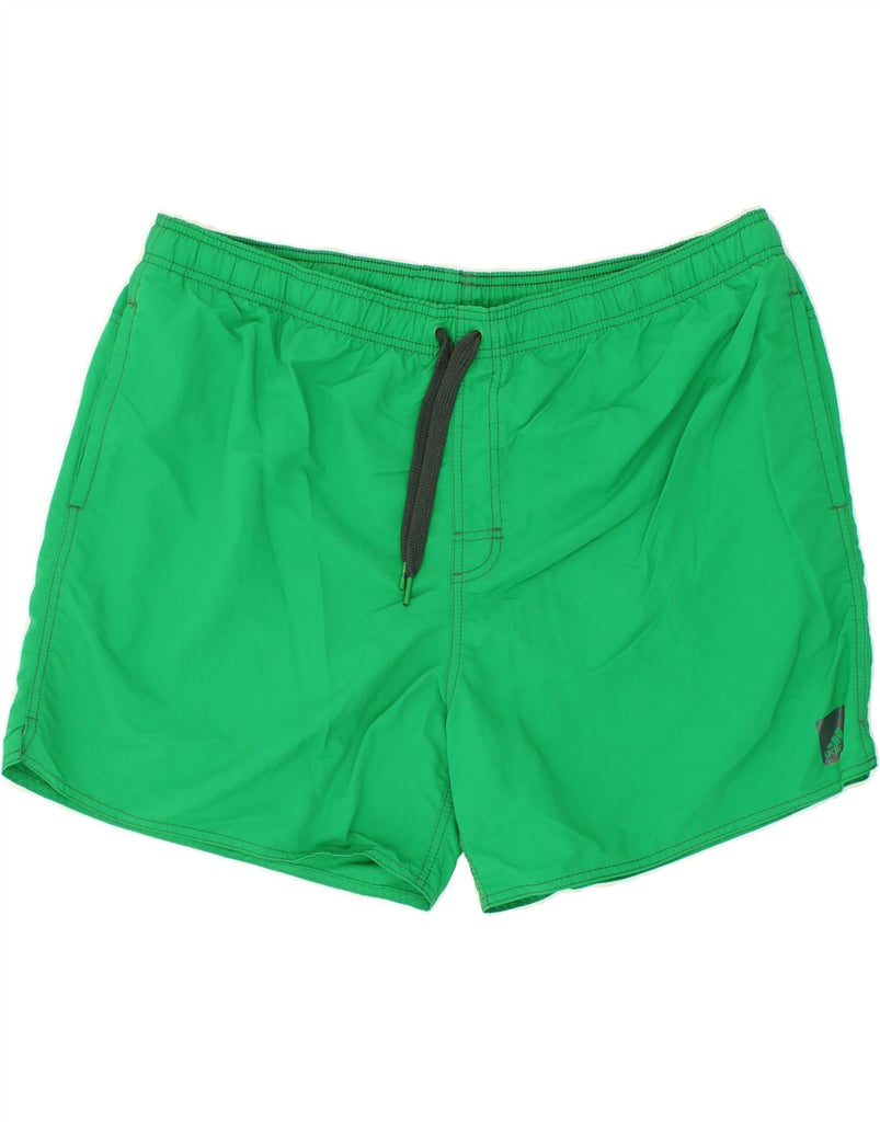 ADIDAS Mens Sport Shorts 2XL Green Polyamide | Vintage Adidas | Thrift | Second-Hand Adidas | Used Clothing | Messina Hembry 