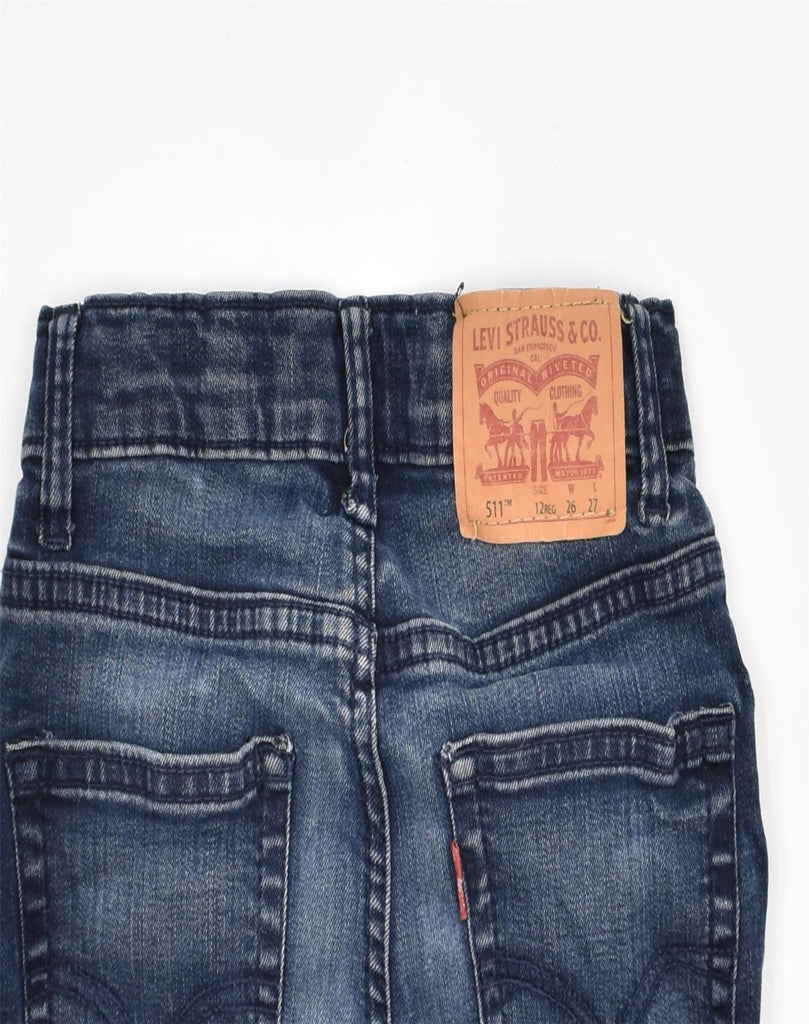 LEVI'S Boys 511 Skinny Jeans 11-12 Years W26 L27 Navy Blue Cotton | Vintage | Thrift | Second-Hand | Used Clothing | Messina Hembry 