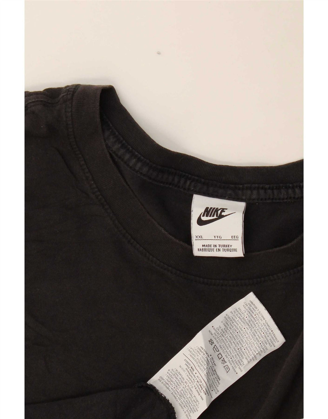 Nike Mens Graphic T-Shirt Top 2XL Black Cotton