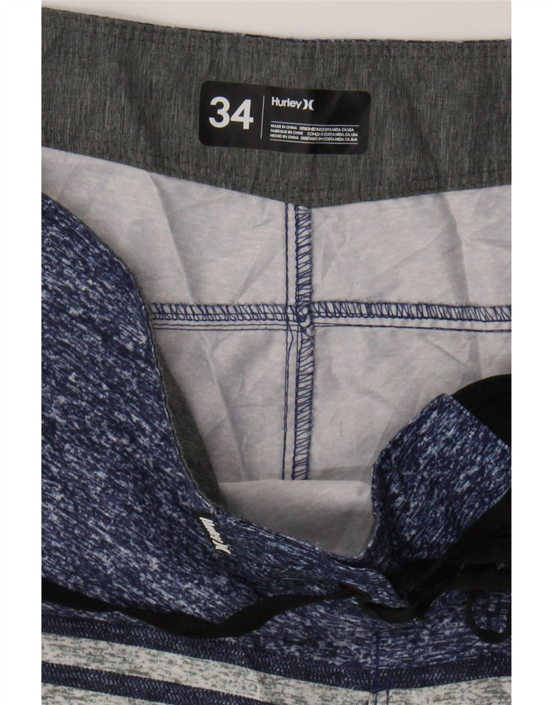 HURLEY Mens Swimming Shorts Large  Grey Colourblock Polyester Vintage Hurley and Second-Hand Hurley from Messina Hembry 
