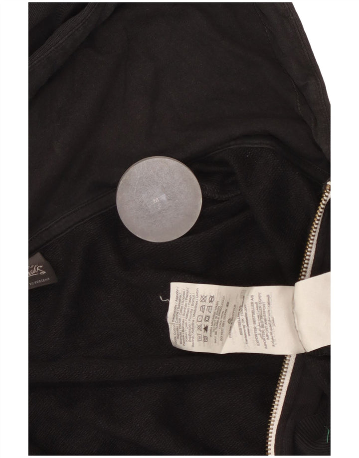 Jack & Jones Mens Zip Hoodie Sweater Medium Black Cotton