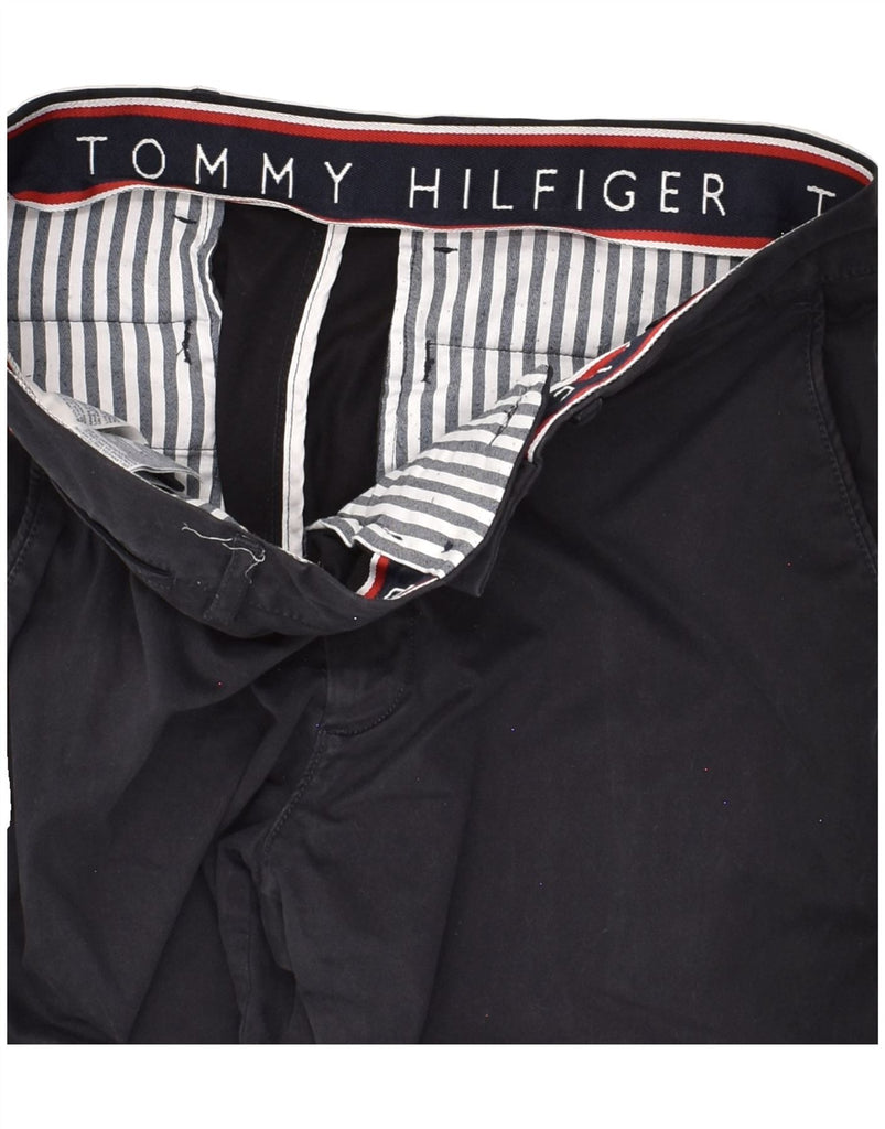 TOMMY HILFIGER Mens Slim Chino Trousers W36 L33  Black Cotton | Vintage Tommy Hilfiger | Thrift | Second-Hand Tommy Hilfiger | Used Clothing | Messina Hembry 