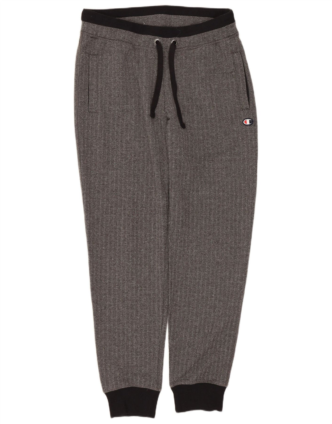 Champion Womens Tracksuit Trousers Joggers Medium Grey Herringbone